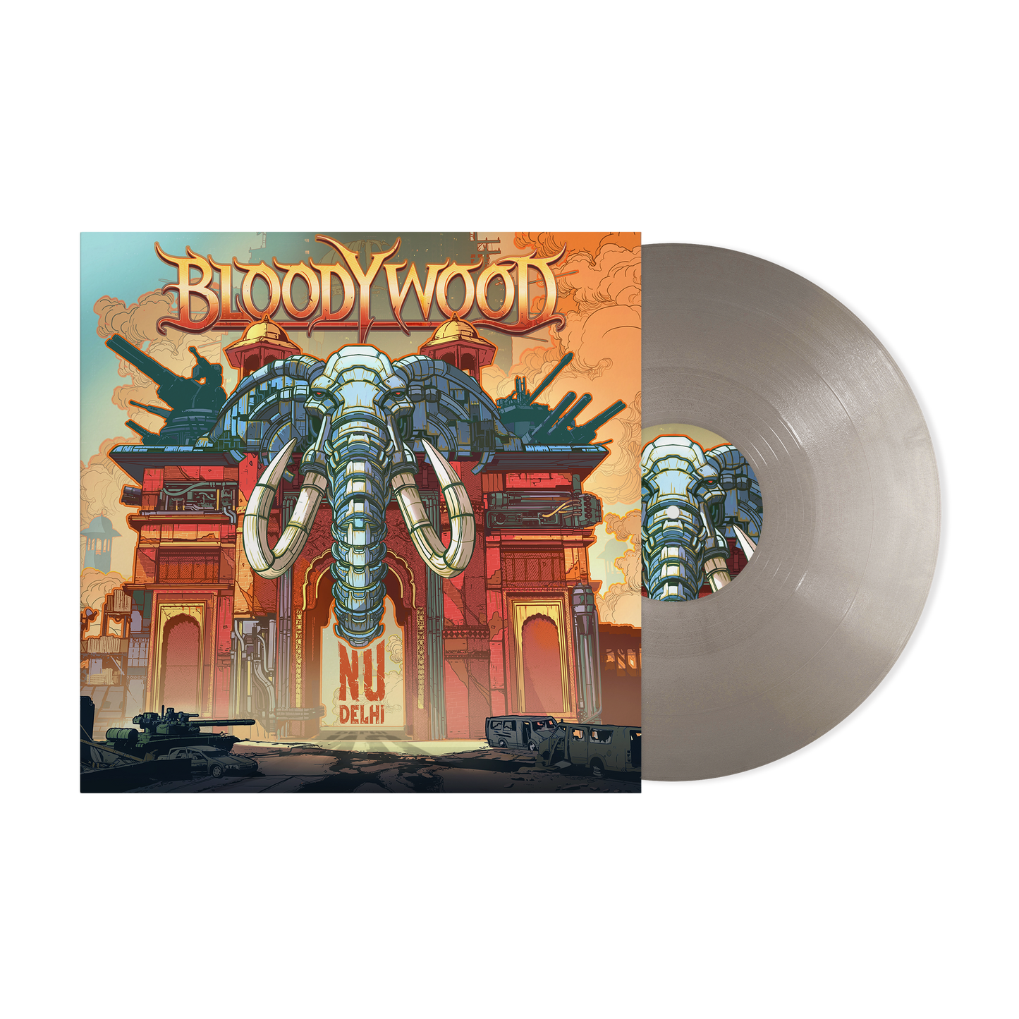 BLOODYWOOD ‘NU DELHI’ LP (Limited Edition – Only 300 Made, Opaque Silver Vinyl)