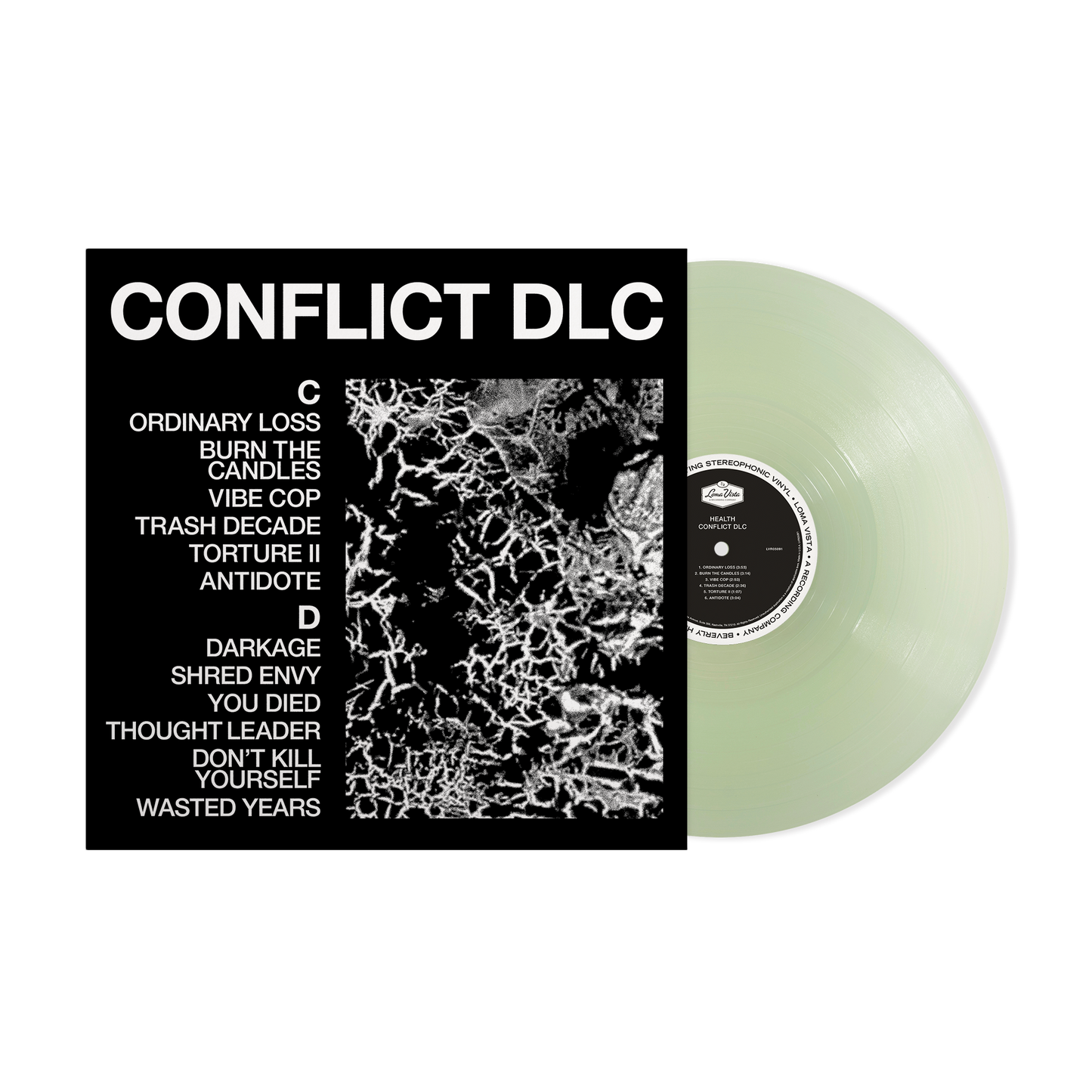 HEALTH ‘CONFLICT DLC’ LP (Exclusive – Limited to 400, Coke Bottle Clear Vinyl)