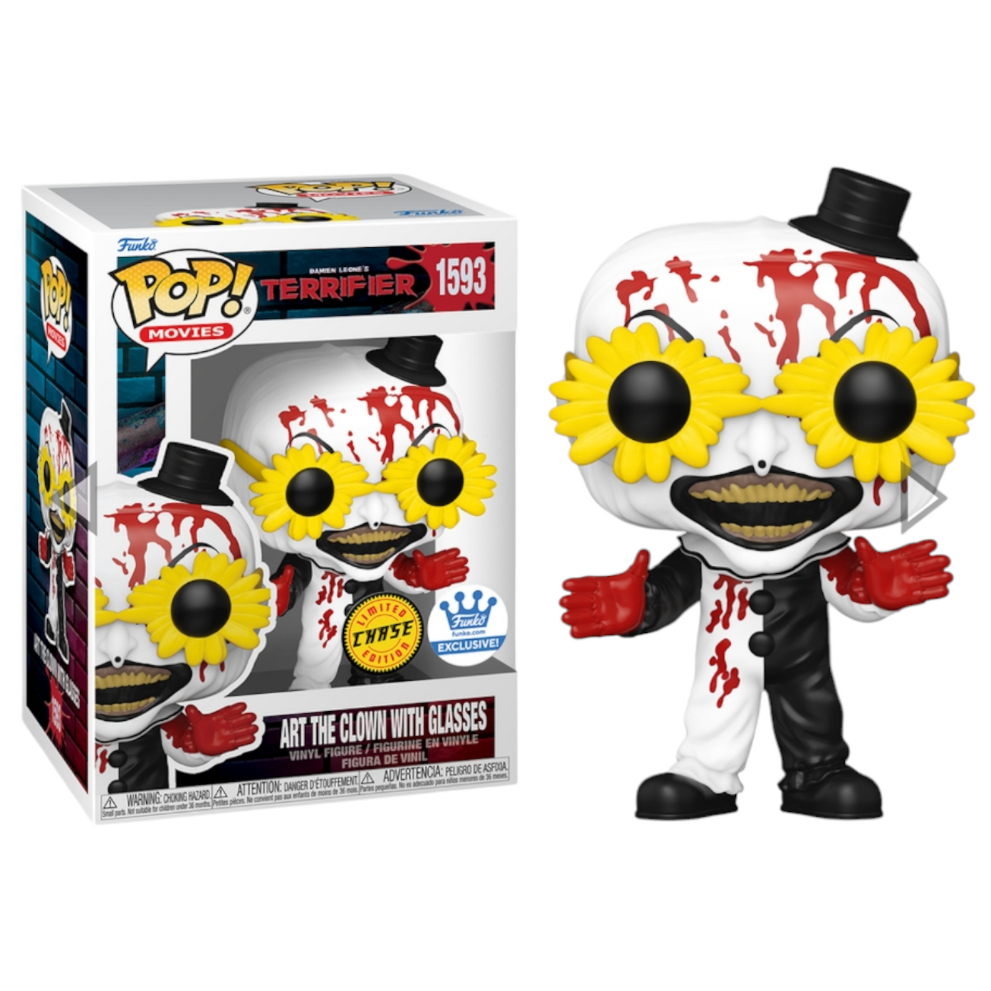 POP! Movies: Terrifier - Art the Clown with Glasses Bloody Chase Funko Shop Exclusive
