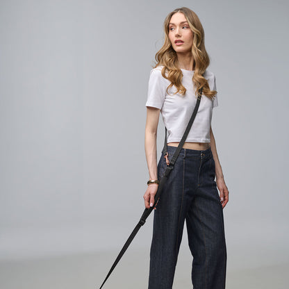 Metro Hands Free Leash – Black / Matte Rose Gold