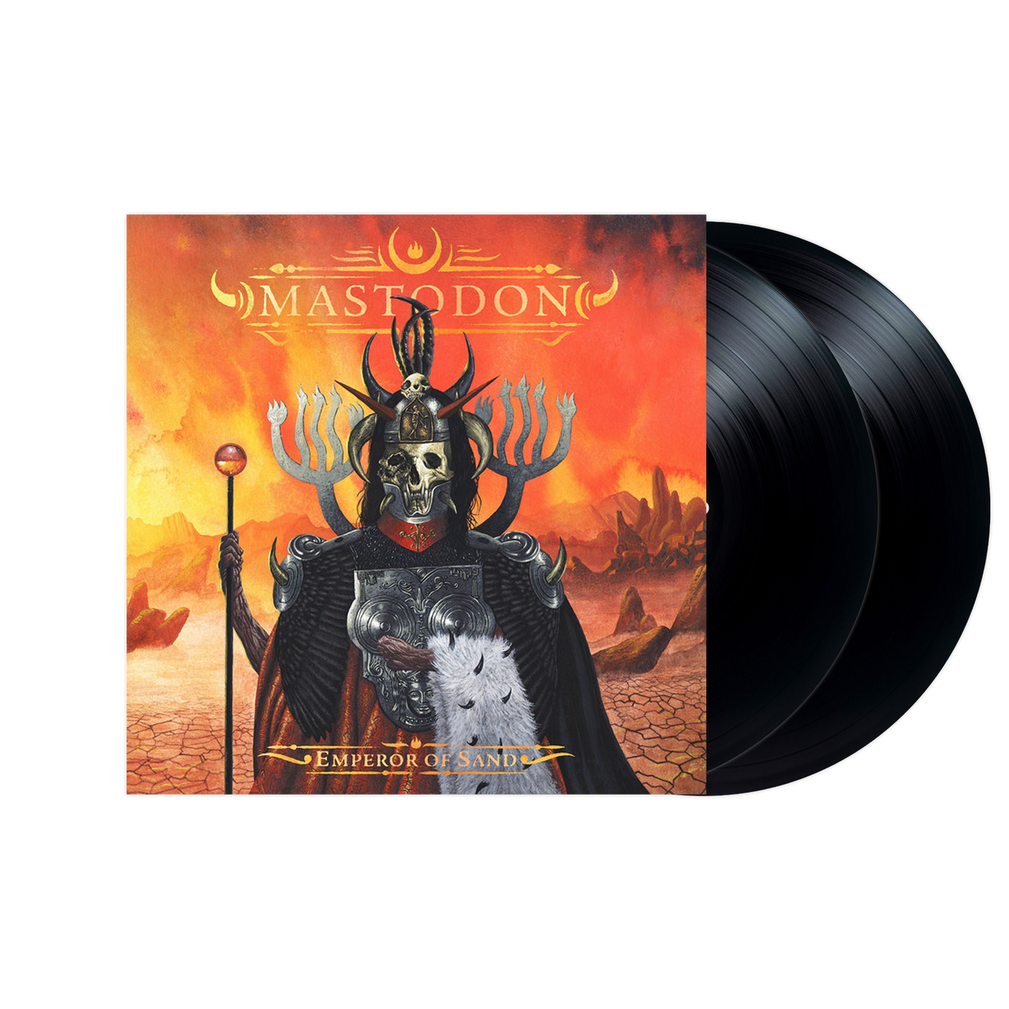 MASTODON ‘EMPEROR OF SAND’ 2LP (Black Vinyl) w/ SIGNED 12"x12" PAUL ROMANO PRINT