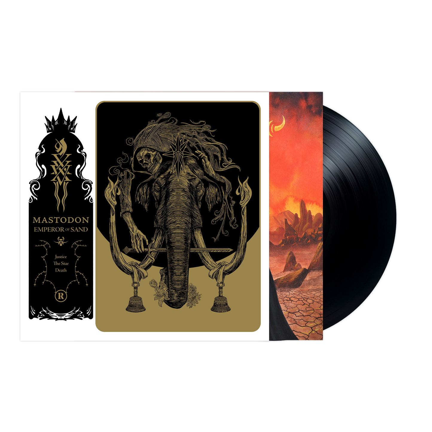 MASTODON ‘EMPEROR OF SAND’ 2LP (Black Vinyl) w/ SIGNED 12"x12" PAUL ROMANO PRINT