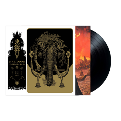 MASTODON ‘EMPEROR OF SAND’ 2LP (Black Vinyl) w/ SIGNED 12"x12" PAUL ROMANO PRINT