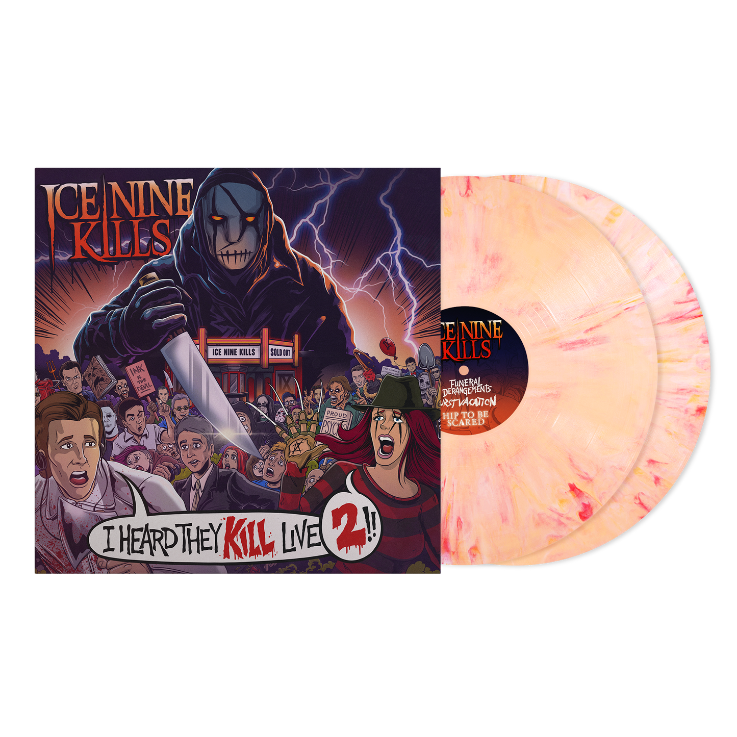 ICE NINE KILLS ‘I HEARD THEY KILL LIVE 2’ 2LP (Limited Edition – Only 500 Made, Sangria Vinyl)