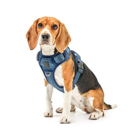 The NoMad Adjustable Luxe Harness - Denim