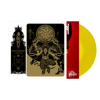 MASTODON ‘THE HUNTER’ LP (Exclusive – Yellow Vinyl) w/ SIGNED 12"x12" PAUL ROMANO PRINT