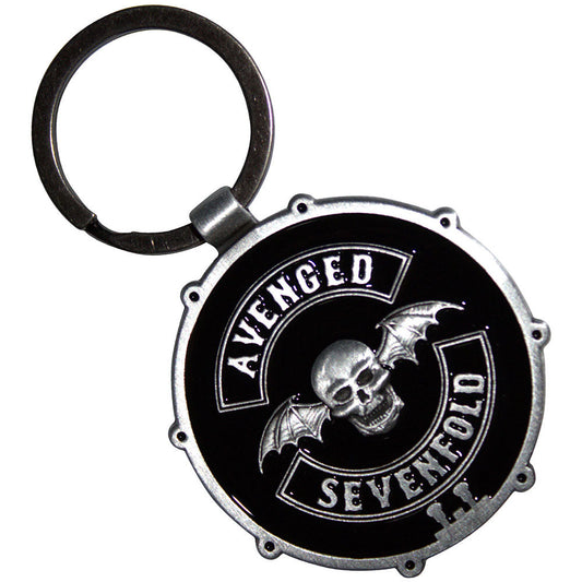 Avenged Sevenfold Deathbat Crest Drum Double-Sided [Keychain]